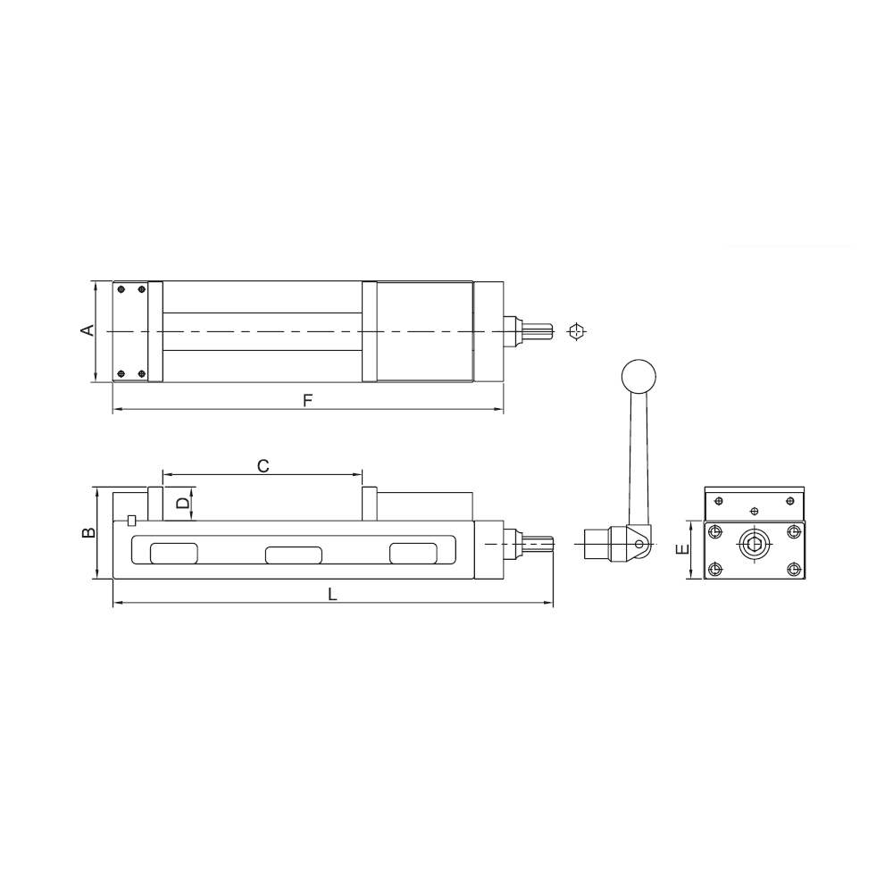Vertex Super Open Angle Fixed Machine Vise VMC-4L Vertex Super Open Angle Fixed Machine Vise VMC-4L